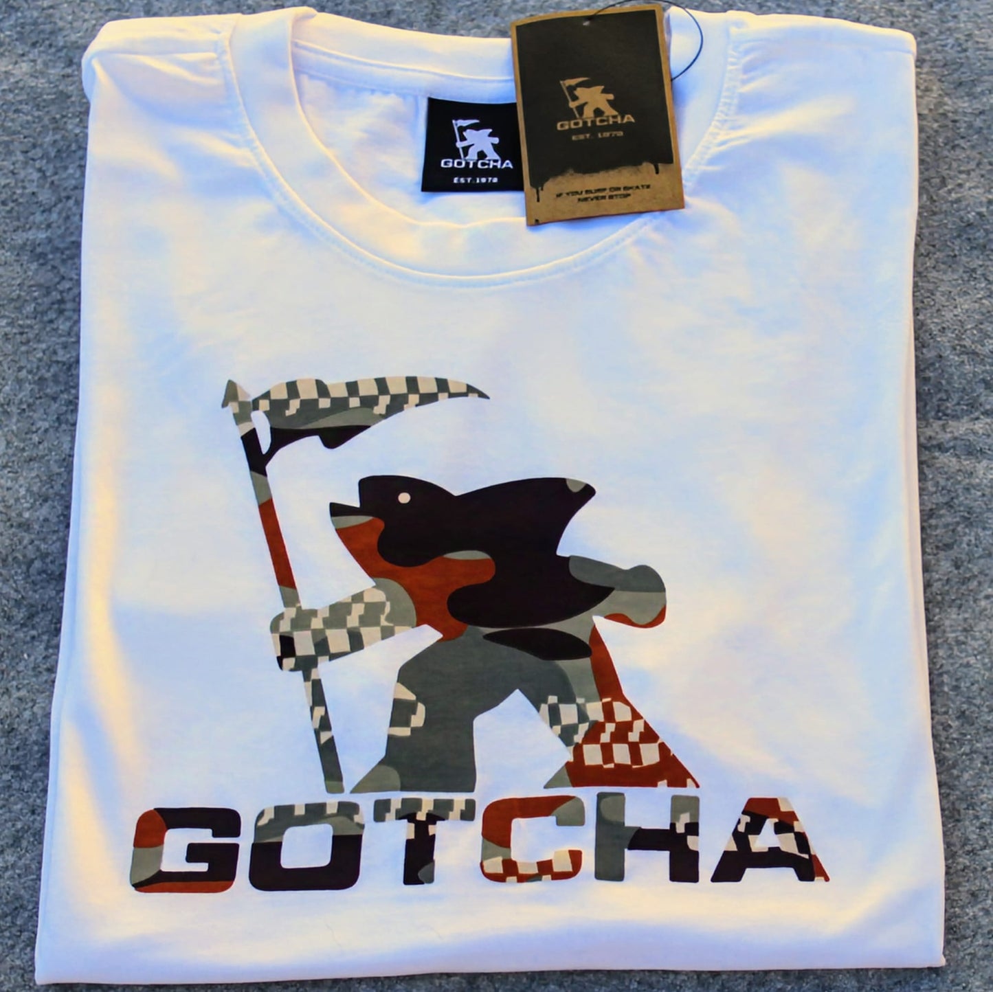 Gotcha Camfish Short Sleeve Tee White